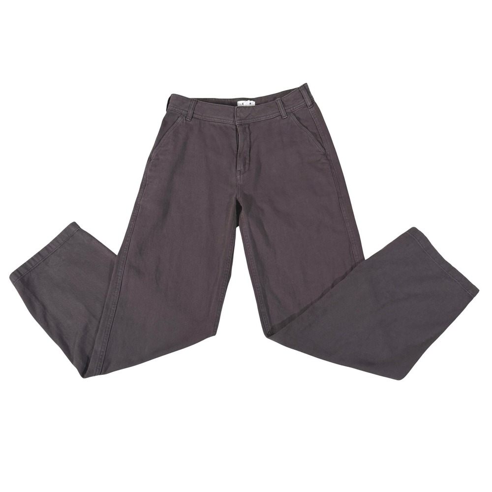 GARAGE‎ Women's High Waisted Wide Leg Pants Dark Gray Casual Baggy Size 01